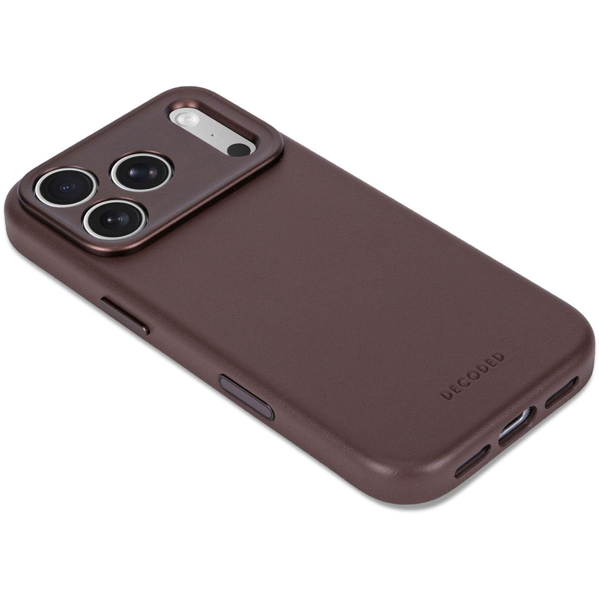 Decoded Leather Backcover Case For Apple iPhone 18 Pro / Apple iPhone 17 Pro - Chocolate Brown