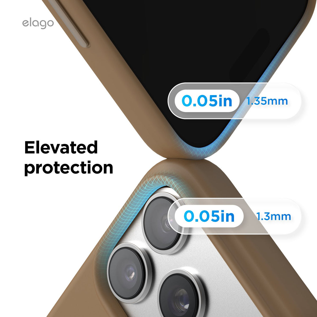 Elago iPhone 17 Pro Max Magnetic Silicone Case (Camera Control Key Included)  - Brown