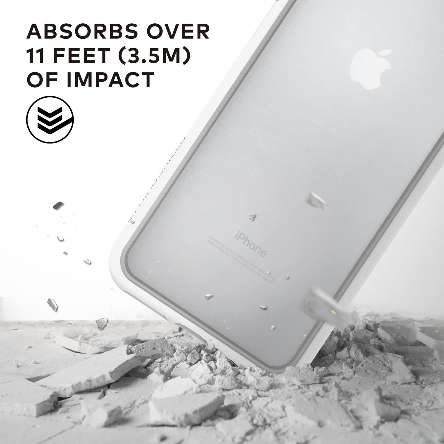 RHINOSHIELD Crash Guard Bumper Case - Apple iPhone SE/7/8 / White Accessories > Mobiles & Tablets > Mobiles > Covers &