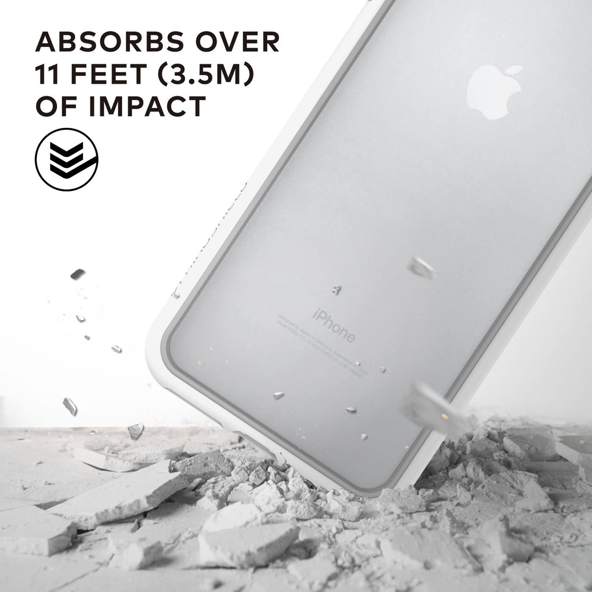 RHINOSHIELD Crash Guard Bumper Case - Apple iPhone SE/7/8 / White Accessories > Mobiles & Tablets > Mobiles > Covers &