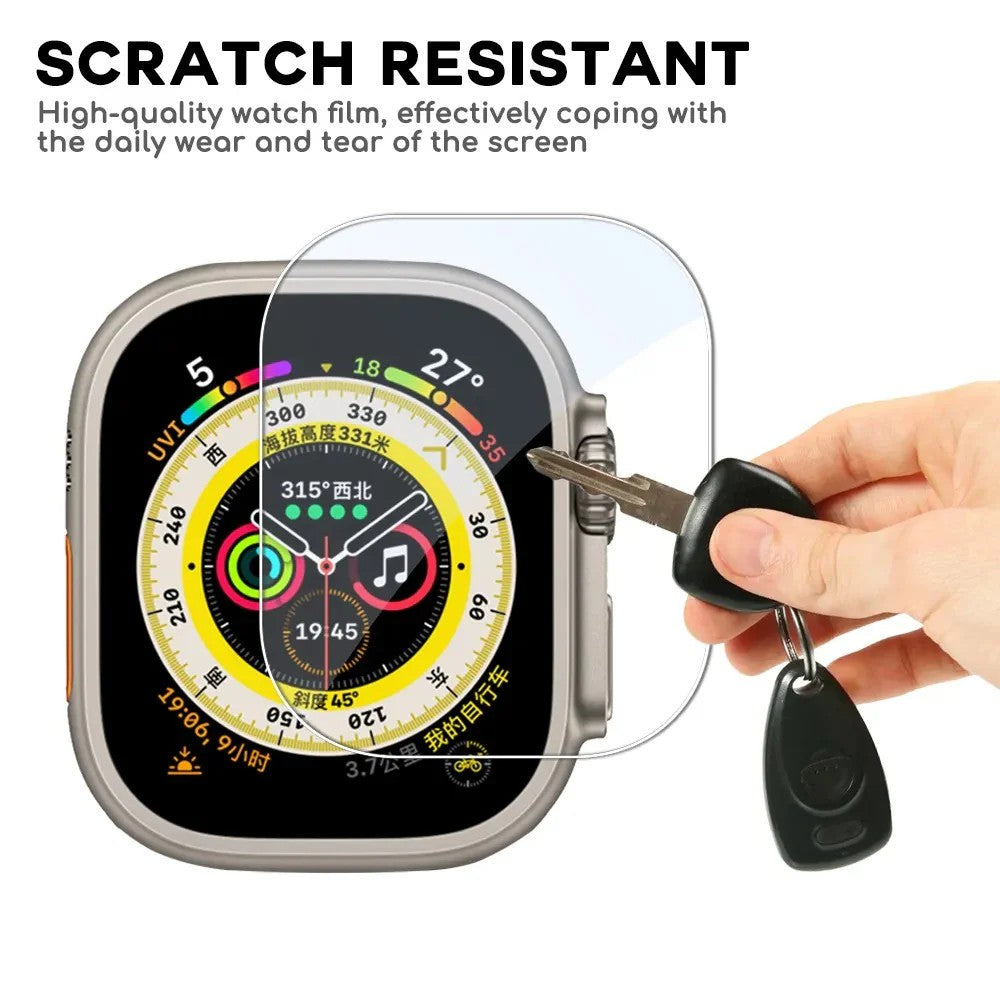 LZEL Zentrix Shield Titanium Edge Screen Protector For Apple Watch 49mm / Transparent