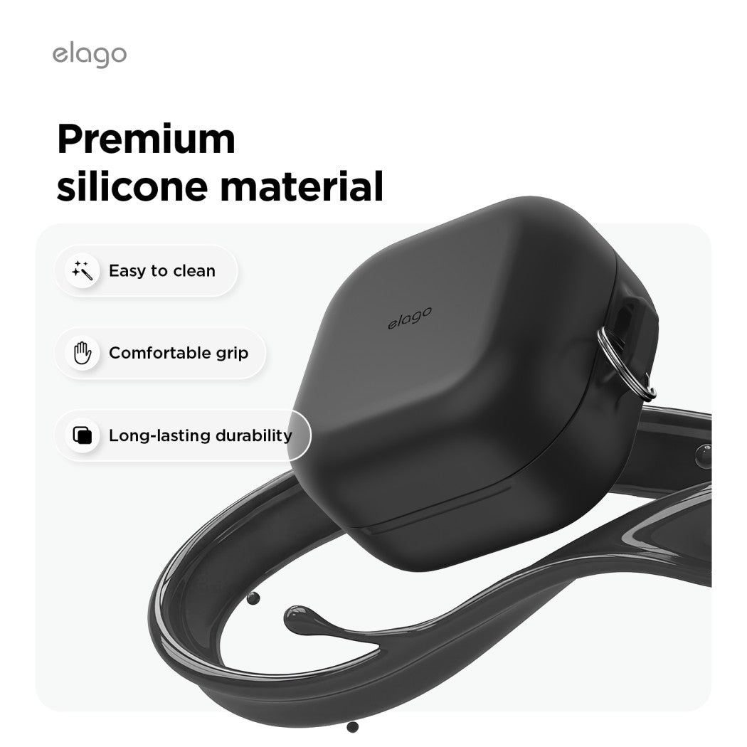 Elago Silicone Hang Case - Samsung Galaxy Buds 4 / 4 Pro / Black