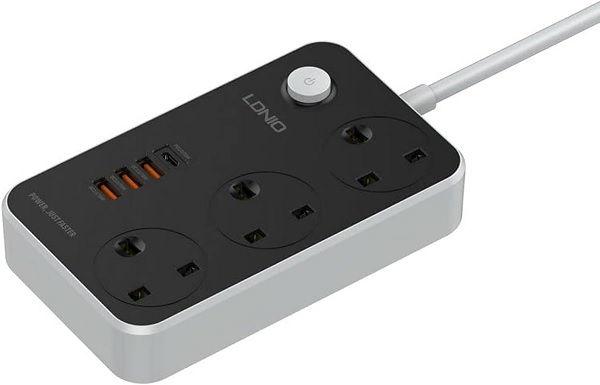 LDNIO SK3469 Extension  Power Sockets - USB-C / USB-A / 3 Meter / Black