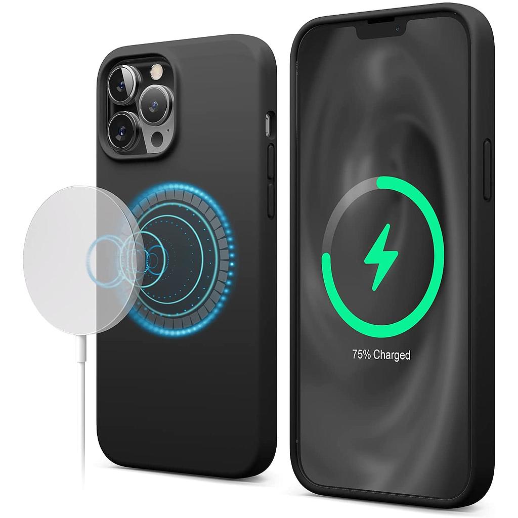 Elago Iphone 13 Pro Max  / Iphone 12 Pro Max Magsafe Soft Silicone Case - Black