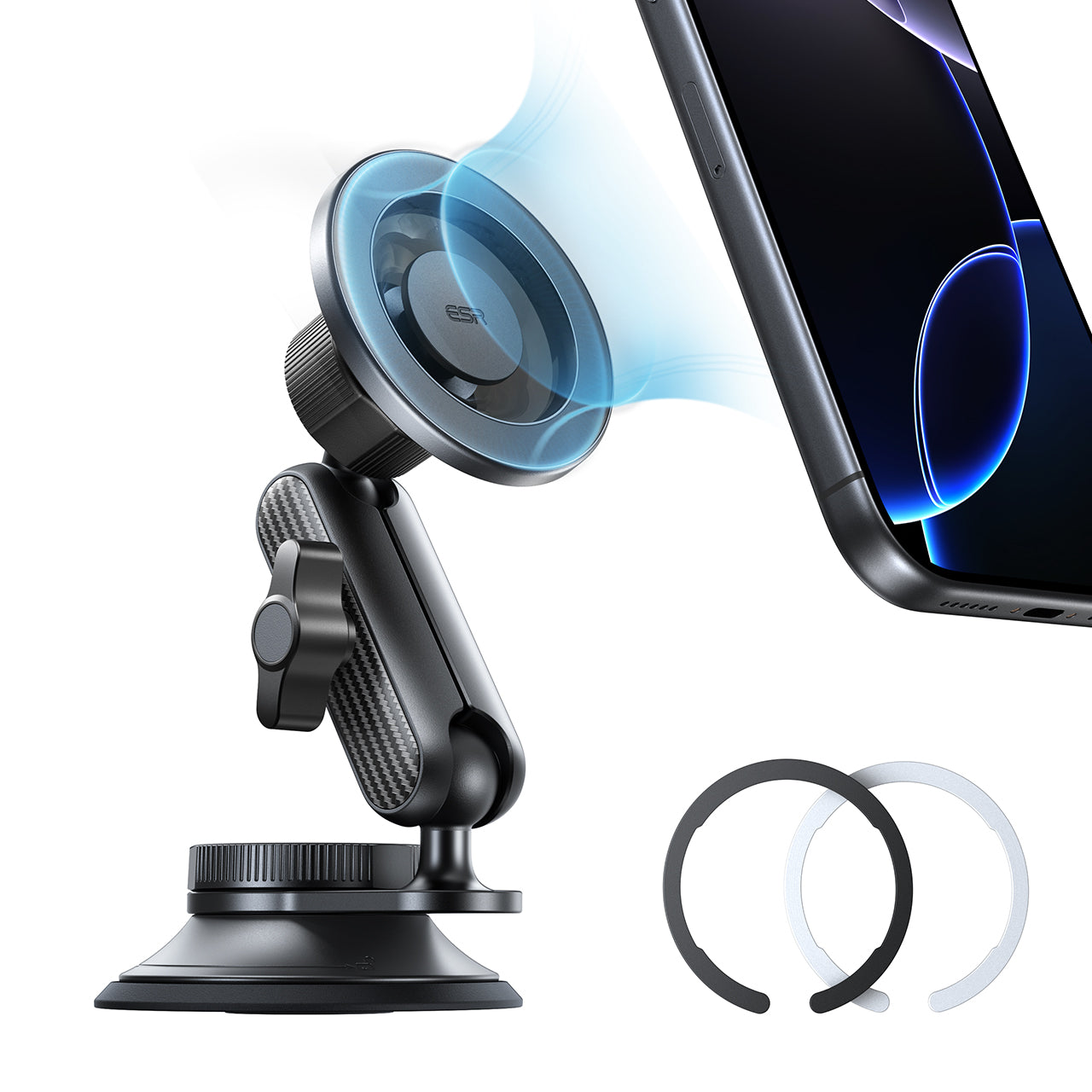 ESR OmniLock Dash/Widshield/Screen Magsafe Car Mount (Suction Cup)