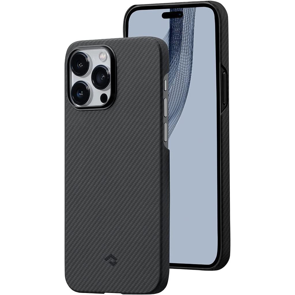 Pitaka Iphone 14 Pro Magez Case - Black/Grey Twill