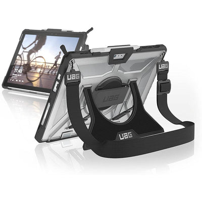UAG Microsoft Surface Pro 7+/7/6/5/4 Plasma Case With Handstrap & Shoulder Strap - Ice/Black