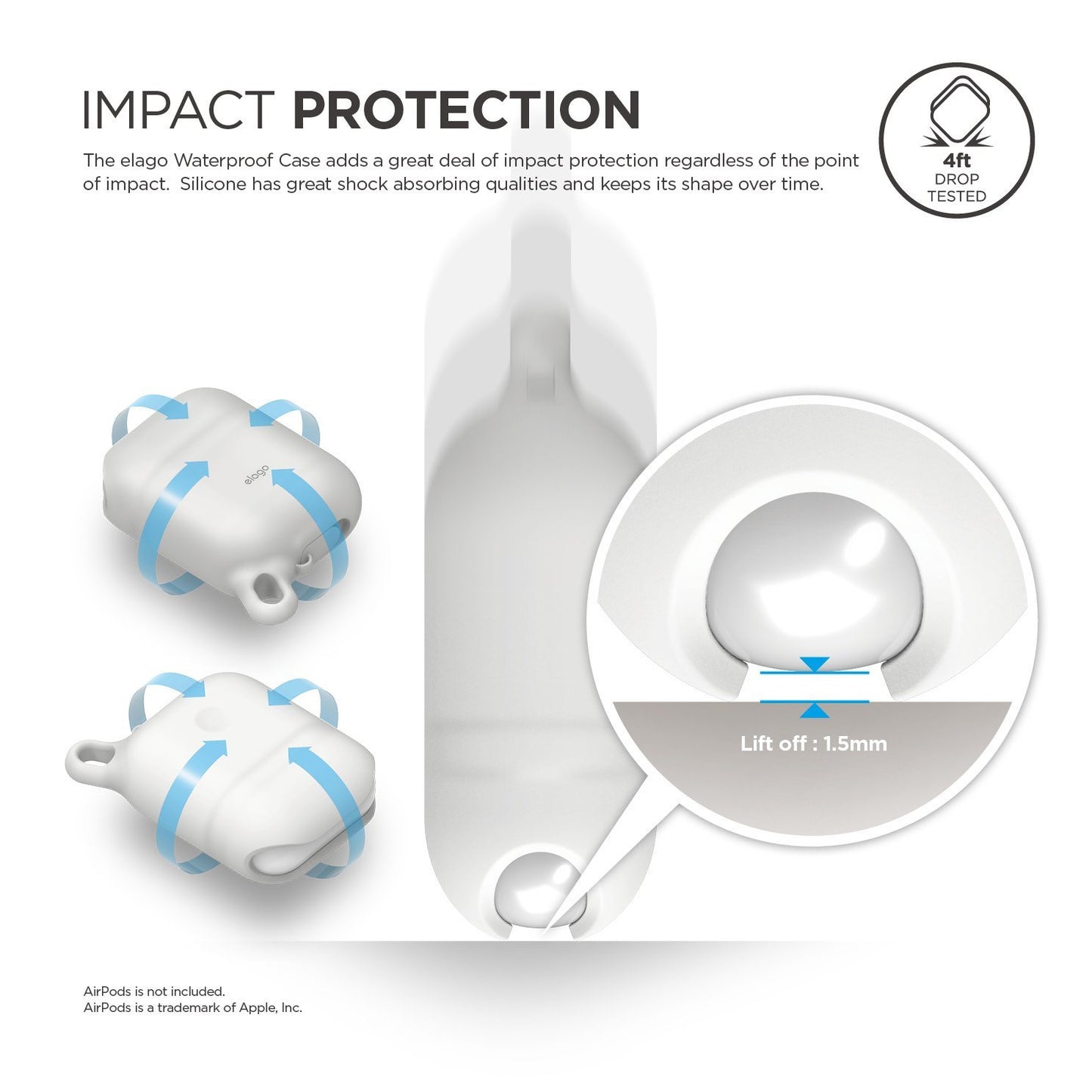 Elago Airpods 1&2 Waterproof Hang Case