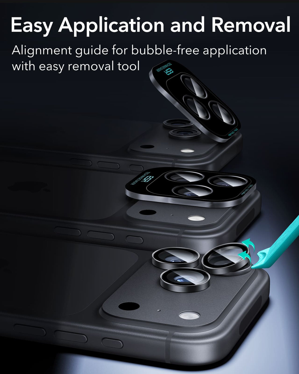 ESR Armorite Camera Lens For Apple iPhone 18 Pro /Apple iPhone 18 Pro Max - Black