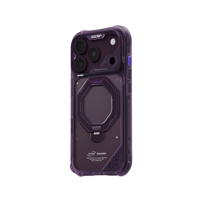 SkinArma Saturn MagSafe Case With Rotating Kick-Stand for iPhone 18 Pro Max - Burgundy
