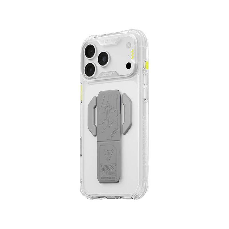 SkinArma Helio CE MagSafe Case With Grip Stand for iPhone 18 Pro - Clear