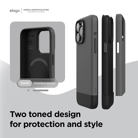 Elago Iphone 15 Pro Max Magsafe Glide Case - Dark Gray / Black