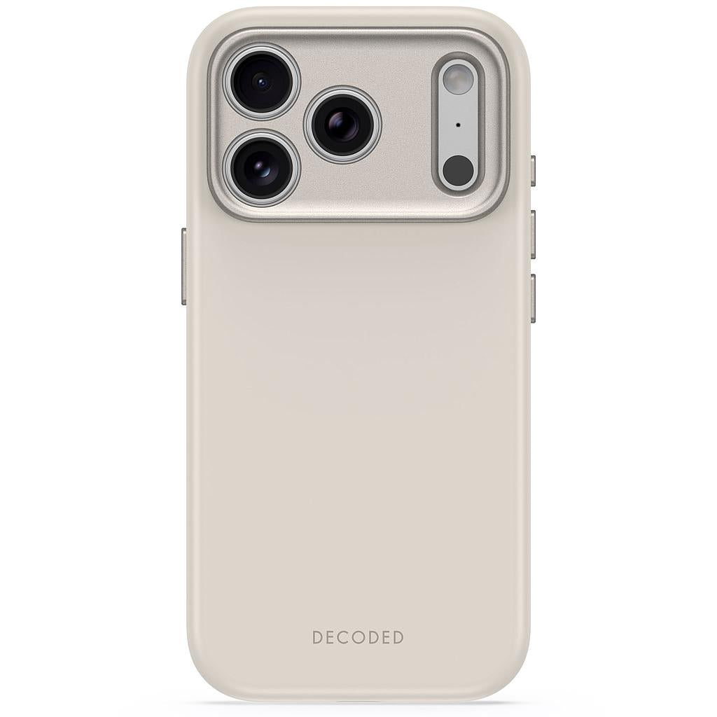 Decoded AntiMicrobial Silicone Backcover Case For Apple iPhone 18 Pro Max / Apple iPhone 17 Pro Max - Pebble Grey