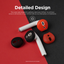 Elago Airpods 1&2 Secure Fit (2 Pairs) - Black/Red