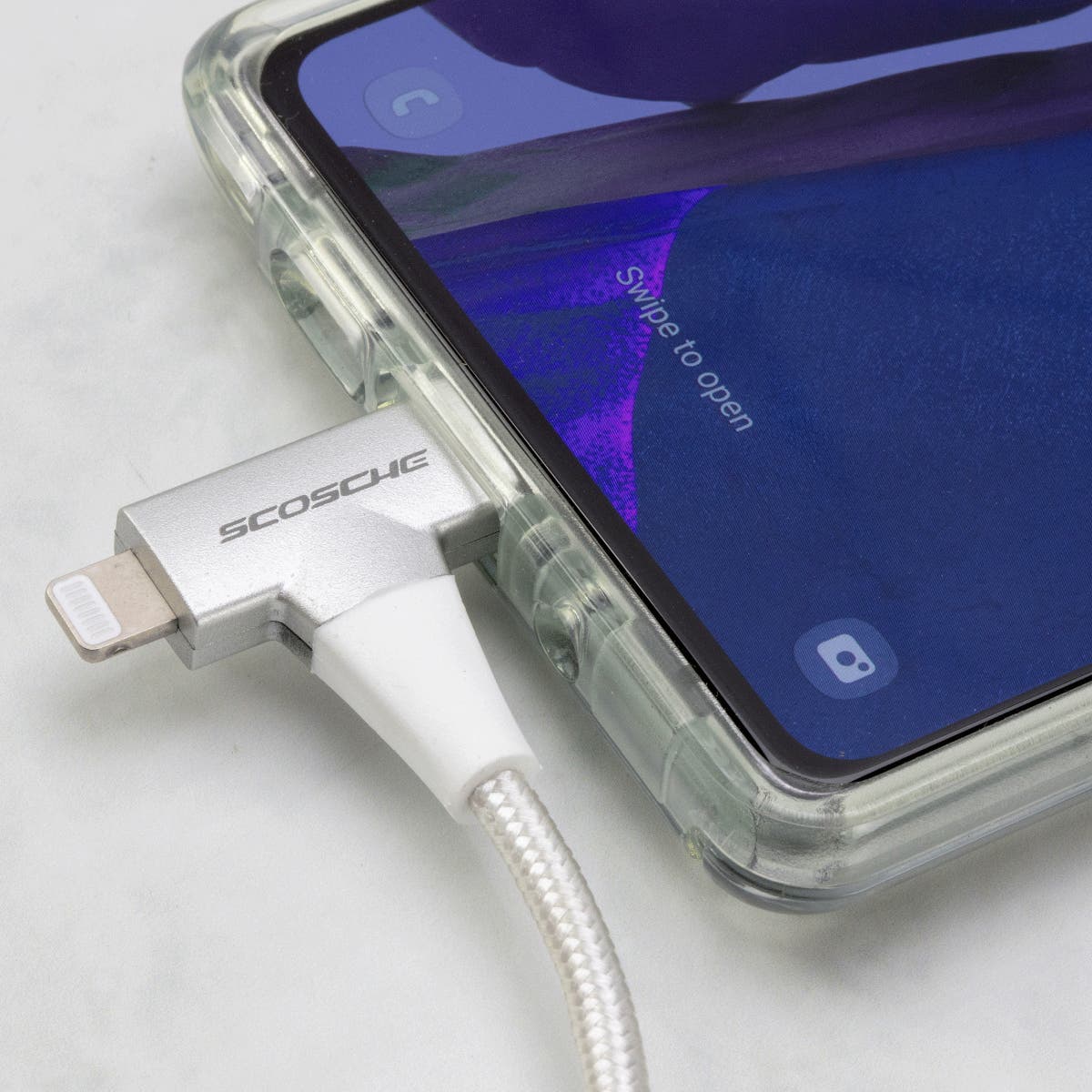 Scosche StrikeLine™ HH 2-in-1 USB-C to C®/Lightning™ Cable - White