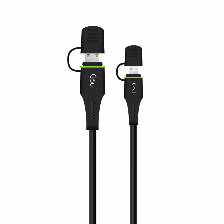 GOUI Waterproof iPhone Cable - USB-A / Lightning / 1.5 Meter / Black