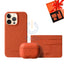 iPhone 12 & 12 Pro - Airpod 3 - Orange Leather Case Gift Set With Wallet Accessories > Mobiles & Tablets