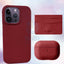 iPhone 13 Pro - Airpod Pro 2 - Red Leather Case Gift Set With Wallet Accessories > Mobiles & Tablets