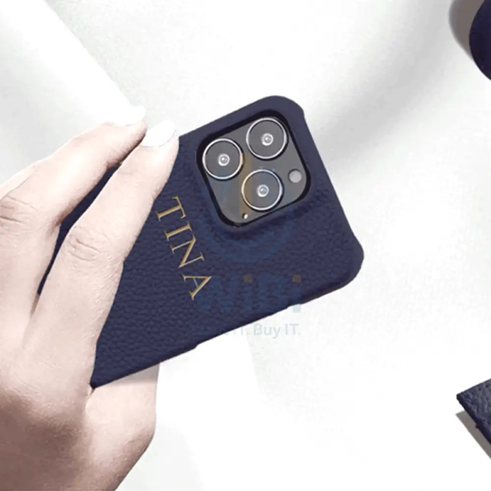 iPhone 14 Pro Max - Airpod 3 - Dark Blue Leather Case Gift Set With Wallet Accessories > Mobiles & Tablets