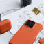 iPhone 14 Pro Max - Airpod Pro - Orange Leather Case Gift Set With Wallet Accessories > Mobiles & Tablets
