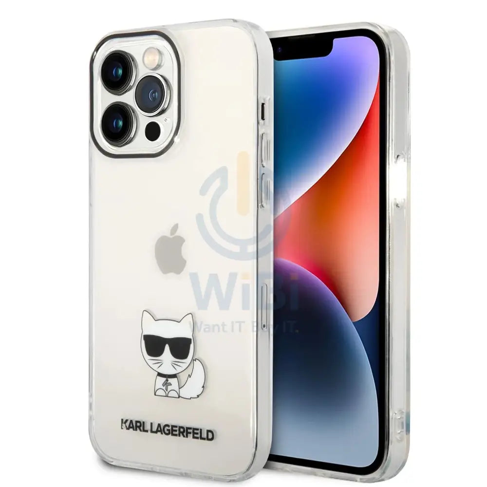 iPhone 14 Pro - Transparent Karl Lagerfeld IML Choupette Body Hard Case Accessories > Mobiles & Tablets > Mobiles