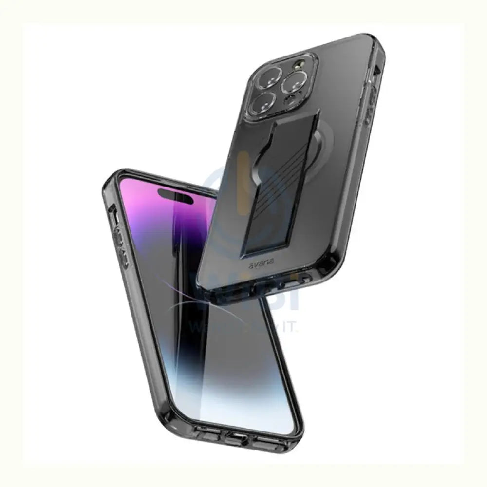 Itskins Avana Magsafe Grip-It Series Case With Camera Lens Protector - iPhone 15 Pro Max / Black Accessories > Mobiles