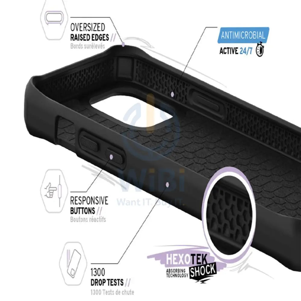 Itskins Ballistic Carbon Case Compatible With MagSafe - Apple iPhone 14 Pro / Black Accessories > Mobiles & Tablets