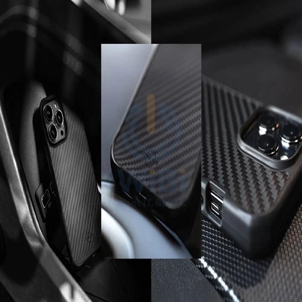 Itskins Ballistic Carbon Case Compatible With MagSafe - Apple iPhone 14 Pro / Black Accessories > Mobiles & Tablets