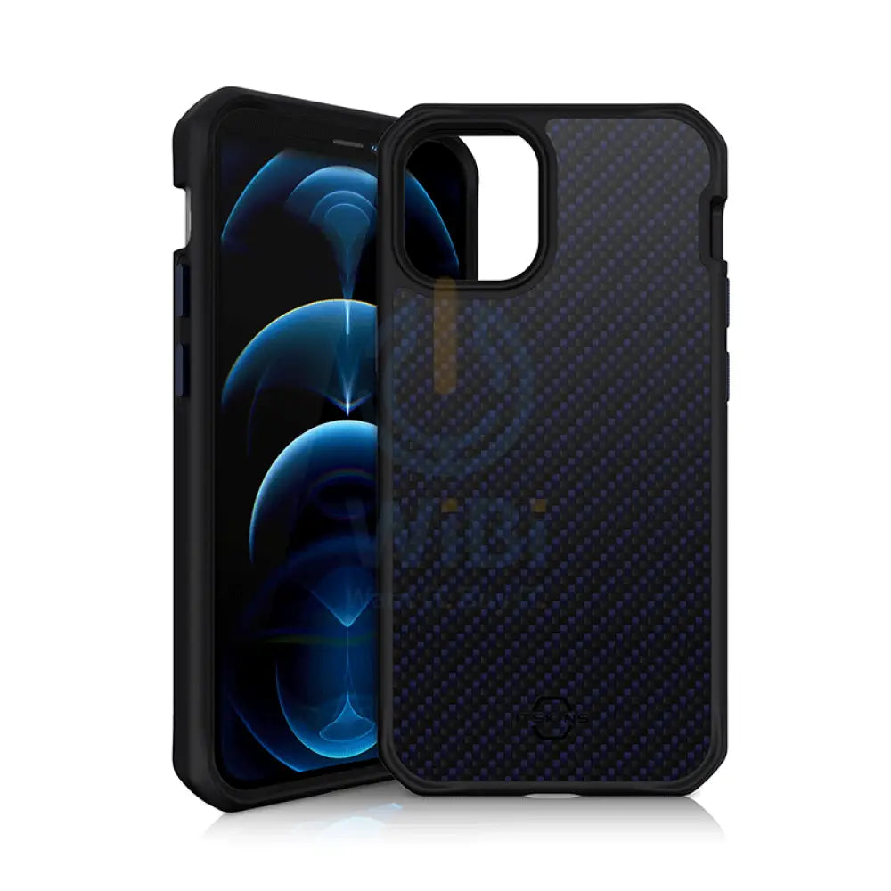Itskins Carbon Case - Apple iPhone 12 & 12 Pro / Blue Carbon Accessories > Mobiles & Tablets