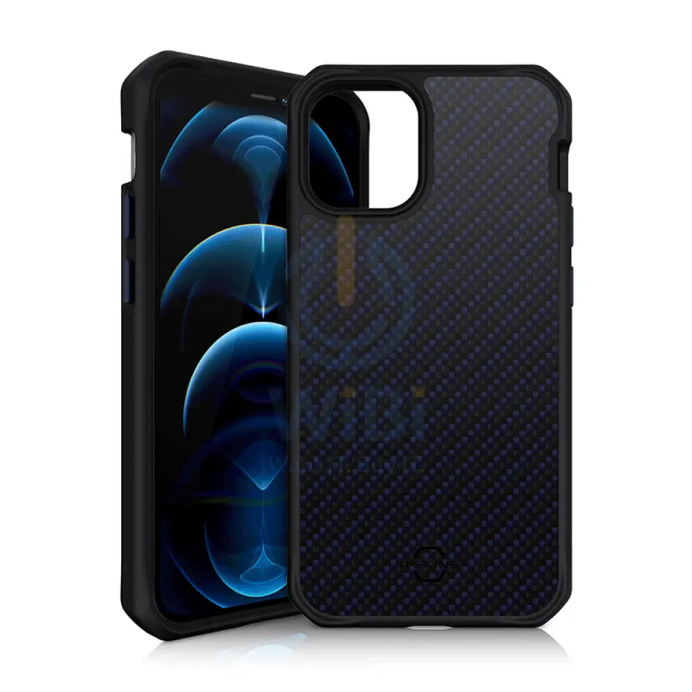 Itskins Carbon Case - Apple iPhone 12 Pro Max / Blue Carbon Accessories > Mobiles & Tablets
