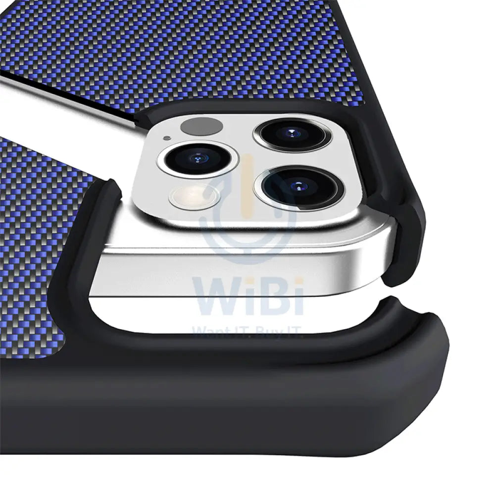 Itskins Carbon Case - Apple iPhone 12 Pro Max / Blue Carbon Accessories > Mobiles & Tablets