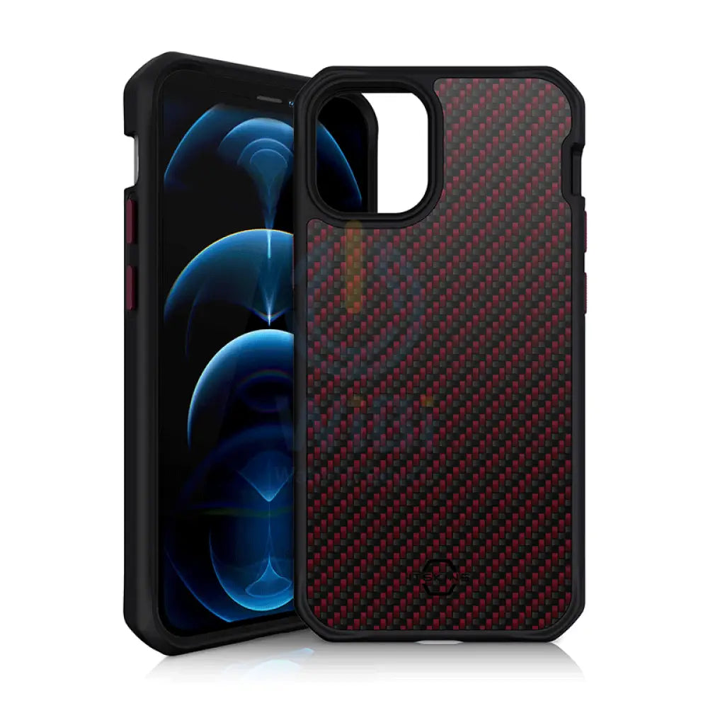Itskins Carbon Case - Apple iPhone 12 Pro Max / Red Carbon Accessories > Mobiles & Tablets