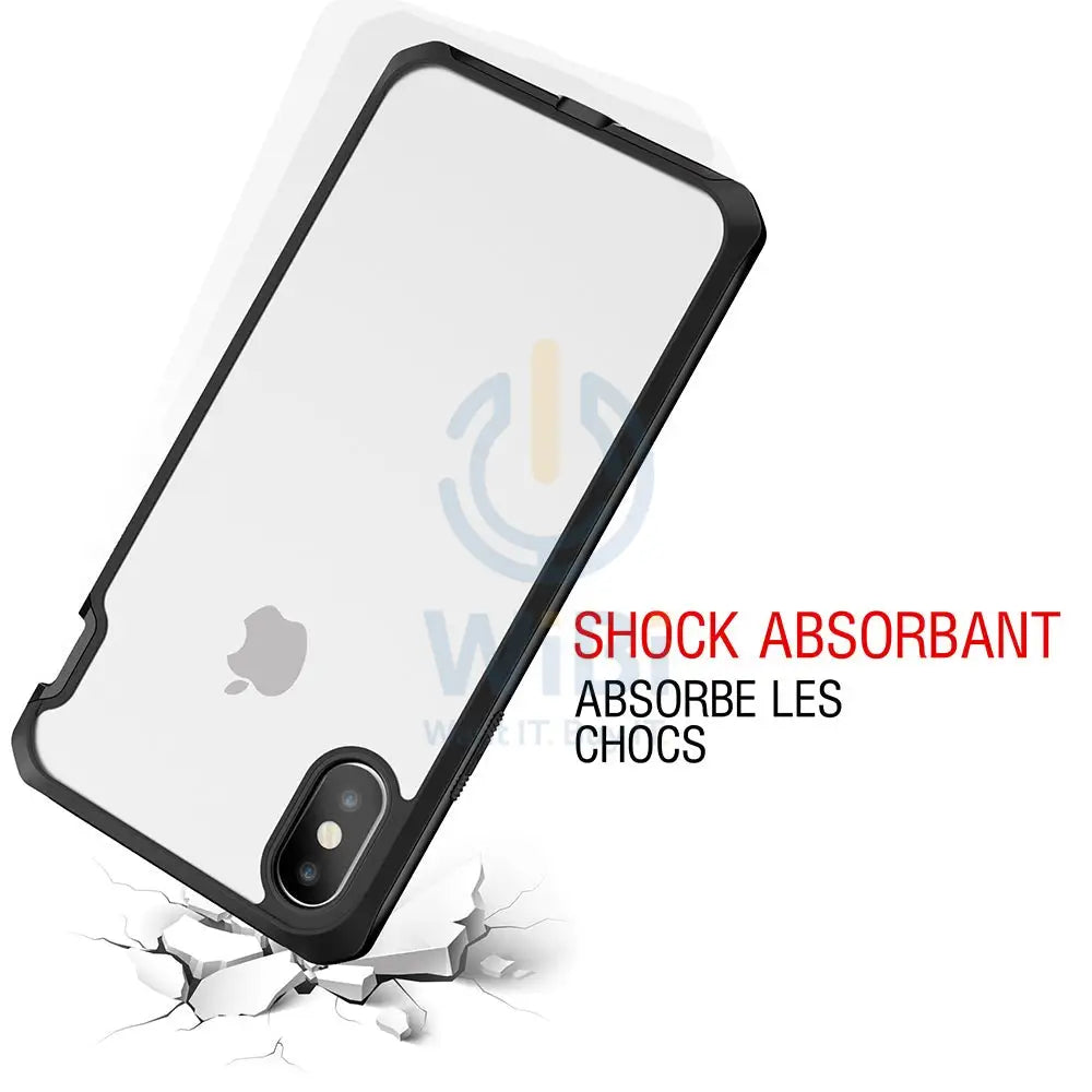 Itskins Hybrid Edge Metallic Frame Case Anti Shock Up To 2 Mtr For iPhone X / Xs - Black Mat Accessories > Mobiles &