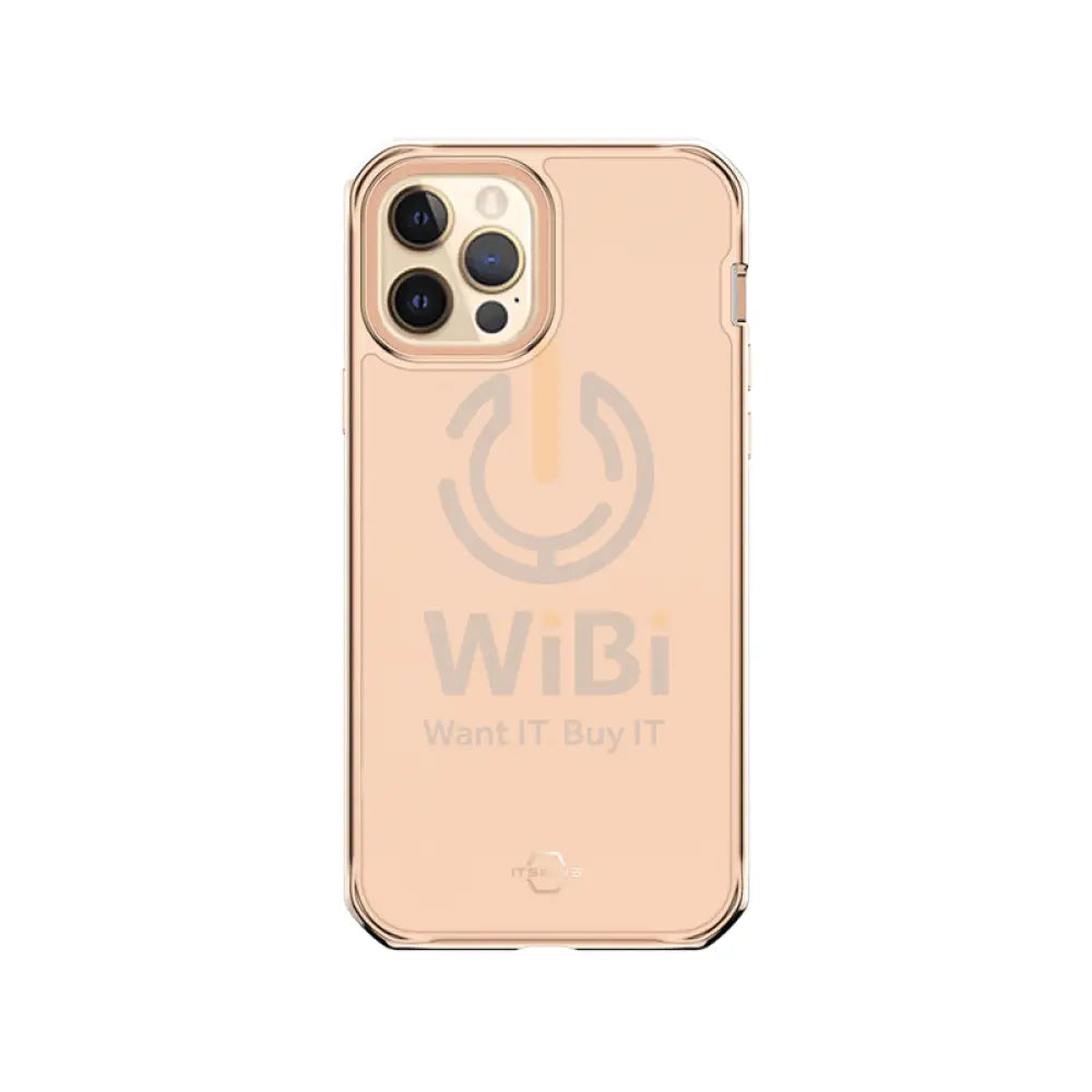 Itskins Hybrid Glass Case - Apple iPhone 12 & 12 Pro / Gold Accessories > Mobiles & Tablets