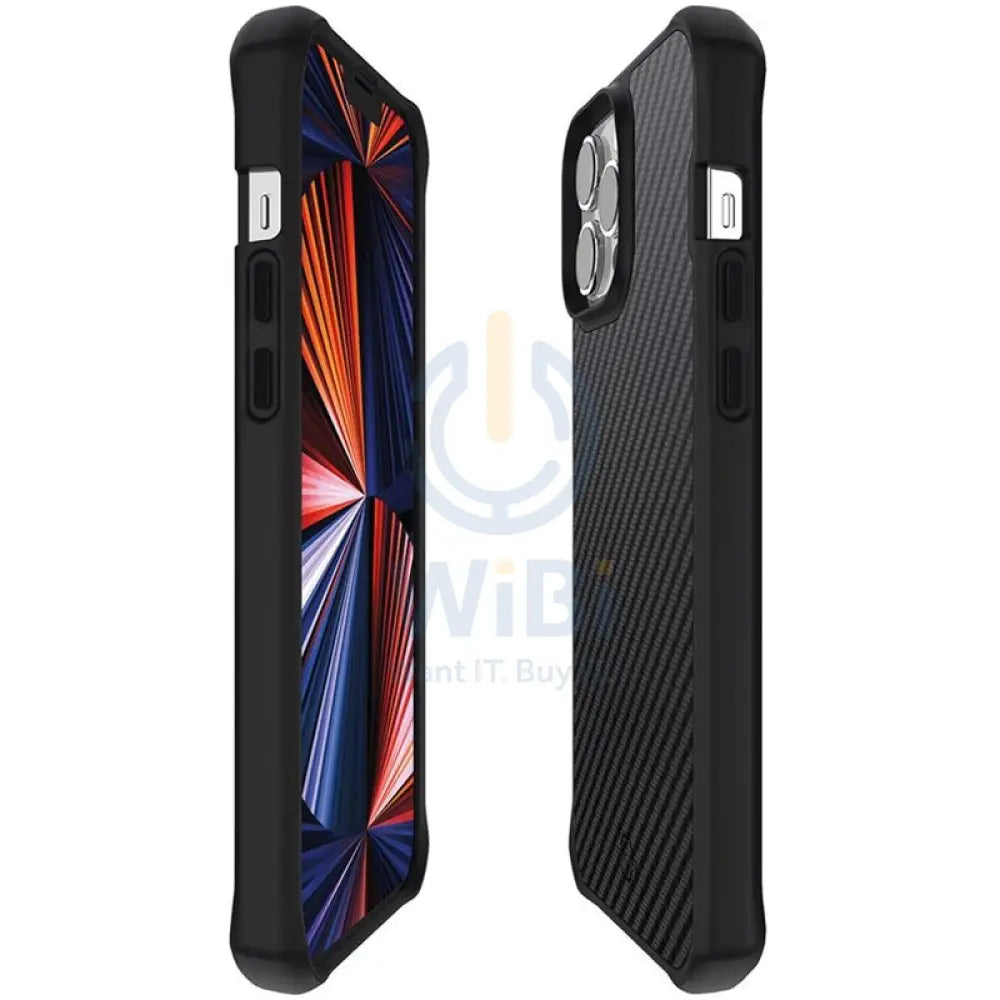 Itskins Hybrid Mag Carbon Series Cover - Apple iPhone 13 Pro Max / Carbon Black Accessories > Mobiles & Tablets