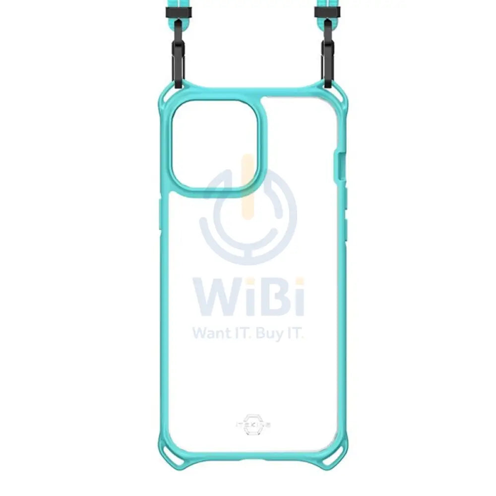 Itskins Hybrid Sling Case - Apple iPhone 13 Pro / Light Blue And Transparent Accessories > Mobiles & Tablets