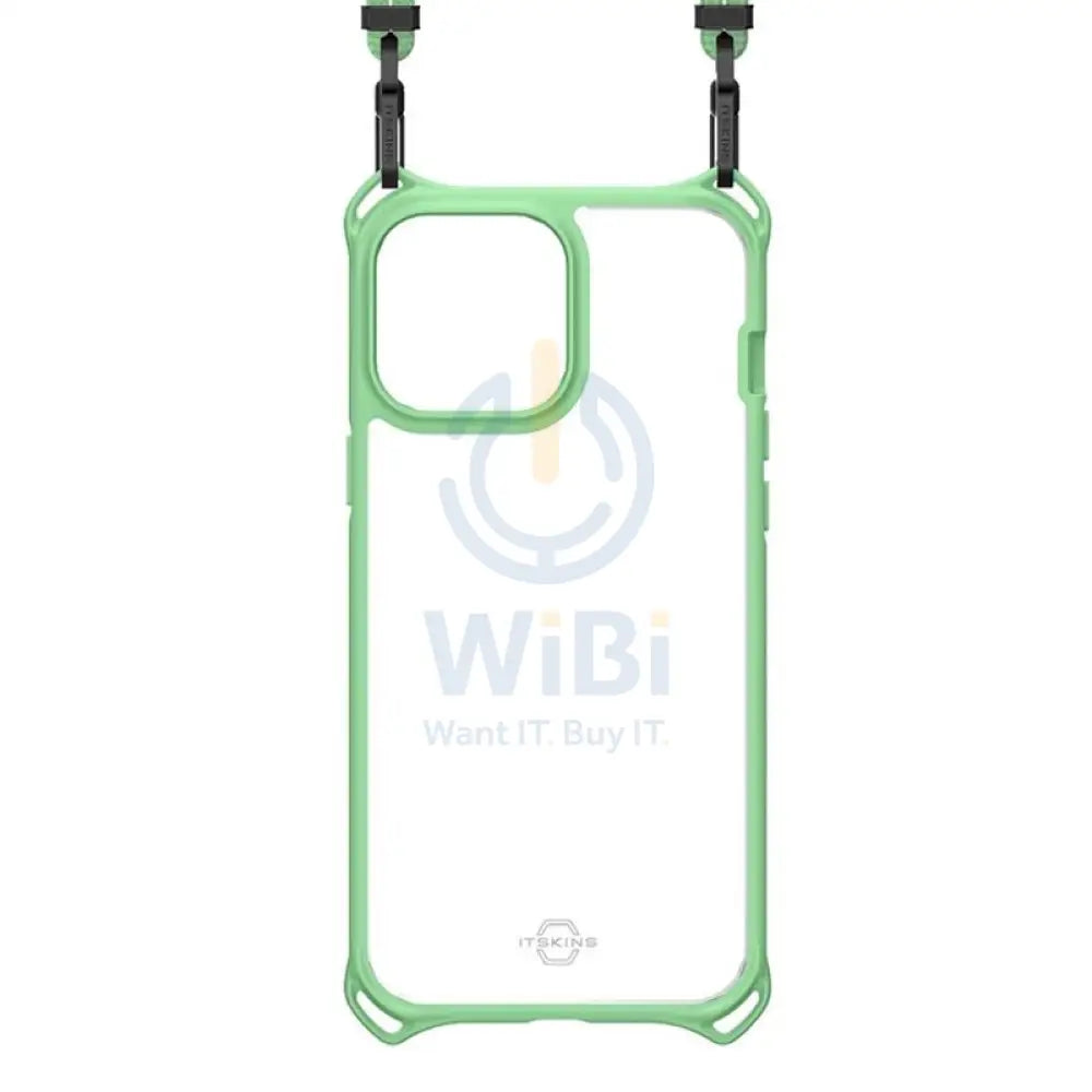 Itskins Hybrid Sling Case - Apple iPhone 13 Pro / Light Green And Transparent Accessories > Mobiles & Tablets