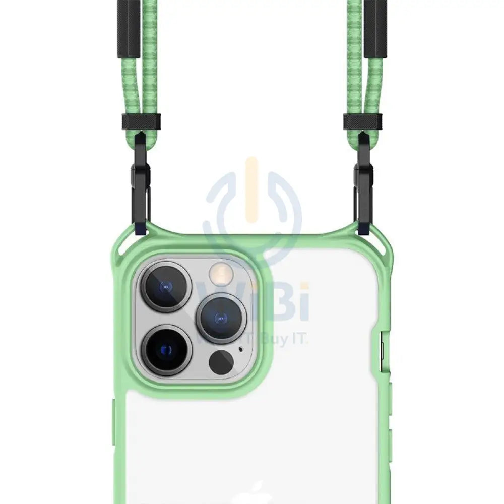 Itskins Hybrid Sling Case - Apple iPhone 13 Pro / Light Green And Transparent Accessories > Mobiles & Tablets