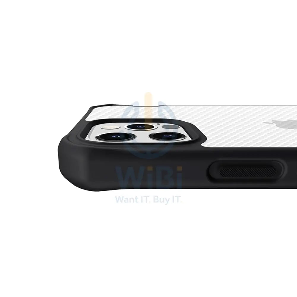 Itskins Hybrid Tek Case - Apple iPhone 12 & 12 Pro / Black And Transparent Accessories > Mobiles & Tablets