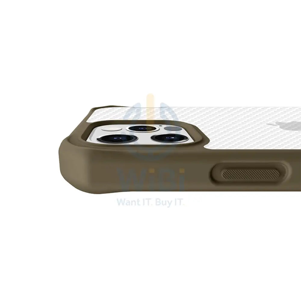 Itskins Hybrid Tek Case - Apple iPhone 12 & 12 Pro / Kaki And Transparent Accessories > Mobiles & Tablets