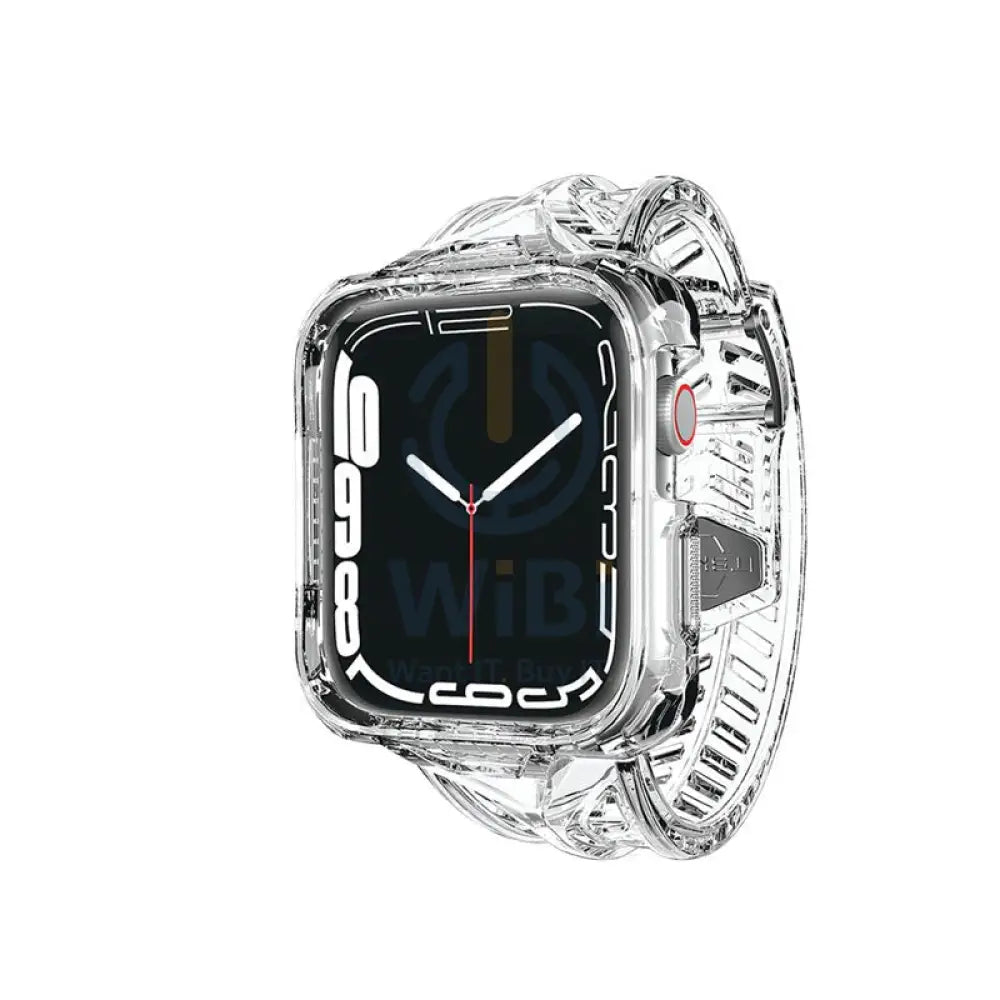 Itskins Spectrum Clear Combo Belt And Case Set - 45mm / Apple Watch 7 / SE / 6 / 5 / 4 / Transparent Accessories >