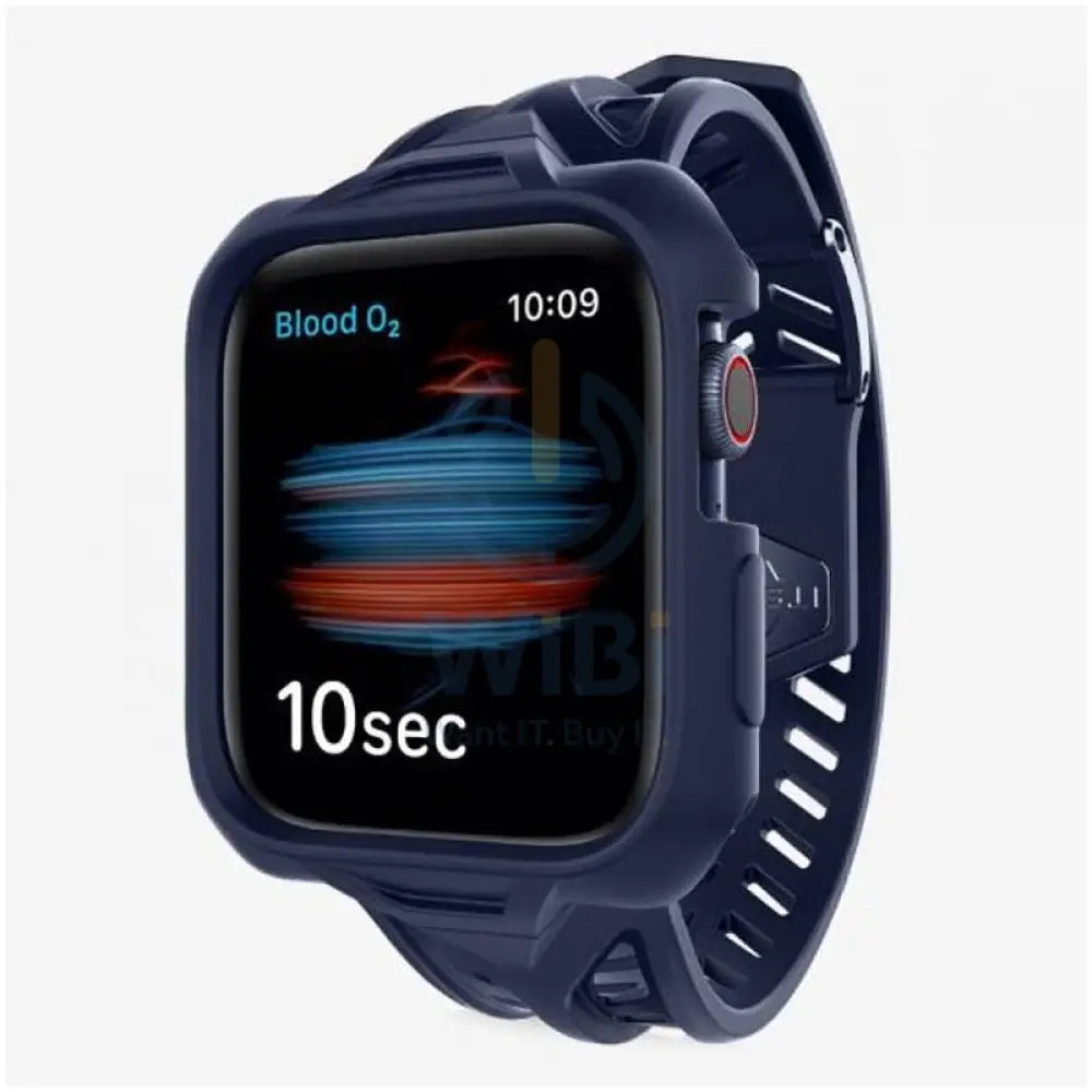Itskins Spectrum Combo Watch Belt And Bumper Case Set - Apple Watch Se / 4 / 5 / 6 / 40mm / 2M Antishock / Blue