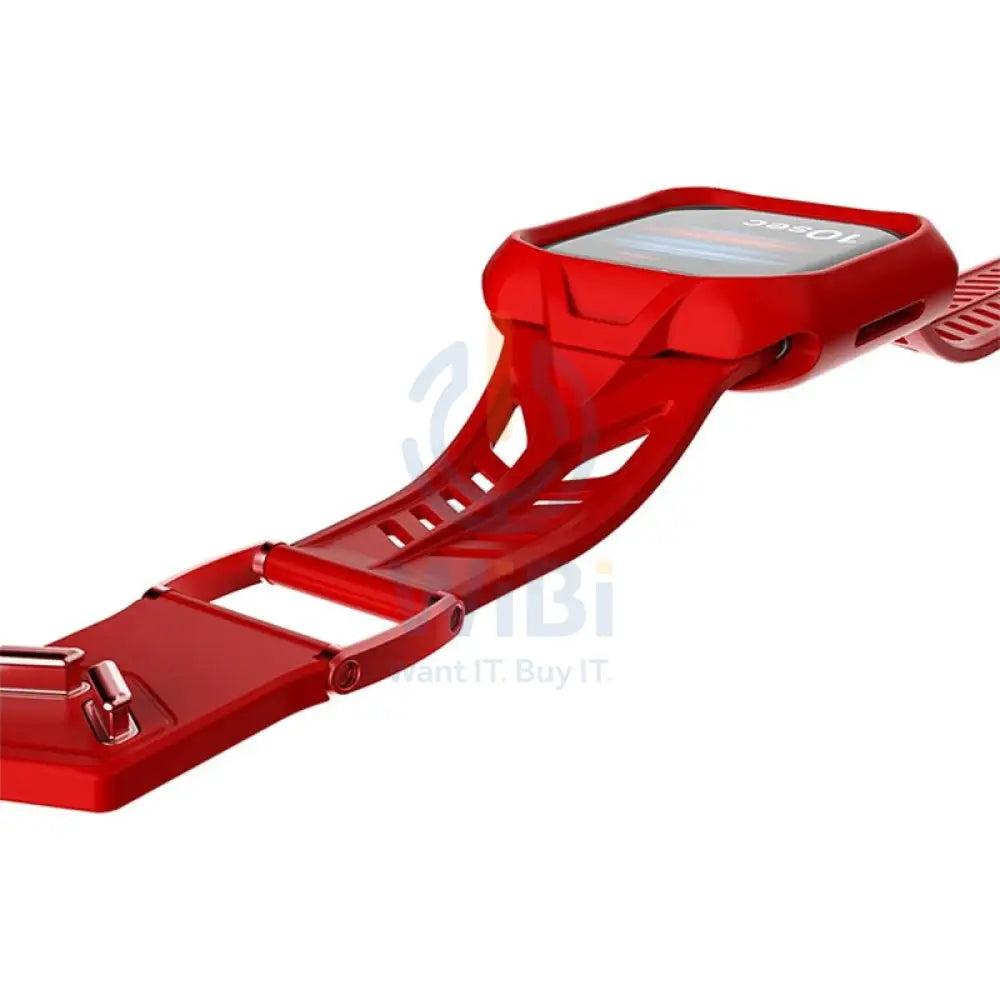 Itskins Spectrum Combo Watch Belt And Bumper Case Set - Apple Watch Se / 4 / 5 / 6 / 44mm / 2M Antishock / Red