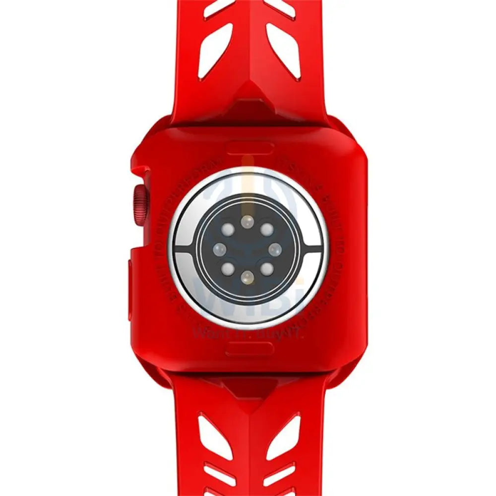 Itskins Spectrum Combo Watch Belt And Bumper Case Set - Apple Watch Se / 4 / 5 / 6 / 44mm / 2M Antishock / Red