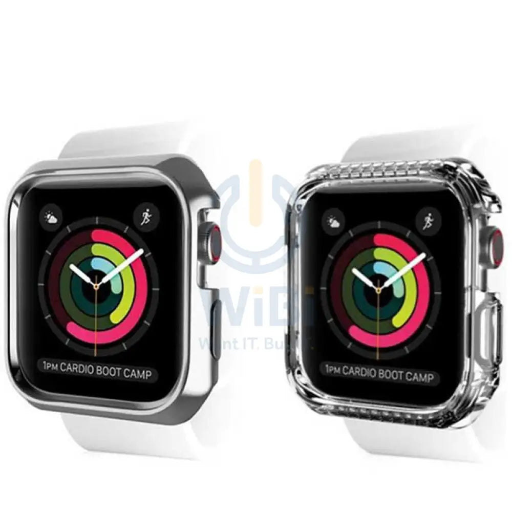Itskins Spectrum Metal Case - 44mm / Apple Watch Series 6 / 5 / 4 / Se / Space Gray + Clear - Pack of 2 Accessories >