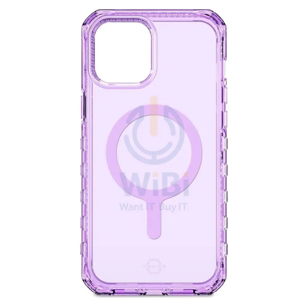 Itskins Supreme Magclear Cover - Apple iPhone 13 Pro Max / Light Purple And Light Purple Print Accessories > Mobiles &
