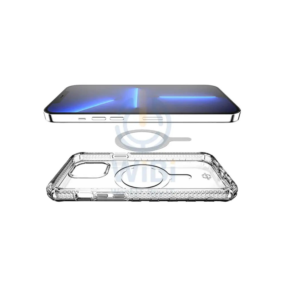 Itskins Supreme Magclear Cover For iPhone 13 Pro Max - Transparent White Print Accessories > Mobiles & Tablets