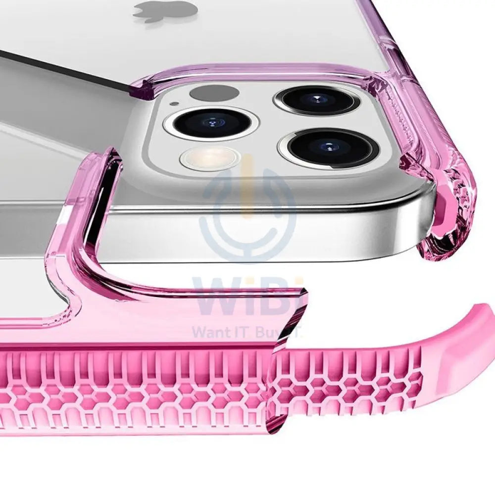 Itskins Supreme Prism Case - Apple iPhone 12 & 12 Pro / Light Pink And Grey Accessories > Mobiles & Tablets