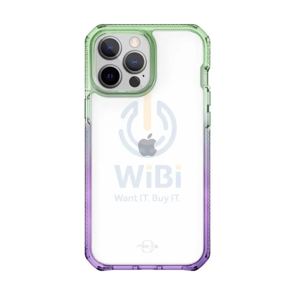 Itskins Supreme Prism Case - Apple iPhone 13 Pro Max / Light Green And Light Purple Accessories > Mobiles & Tablets