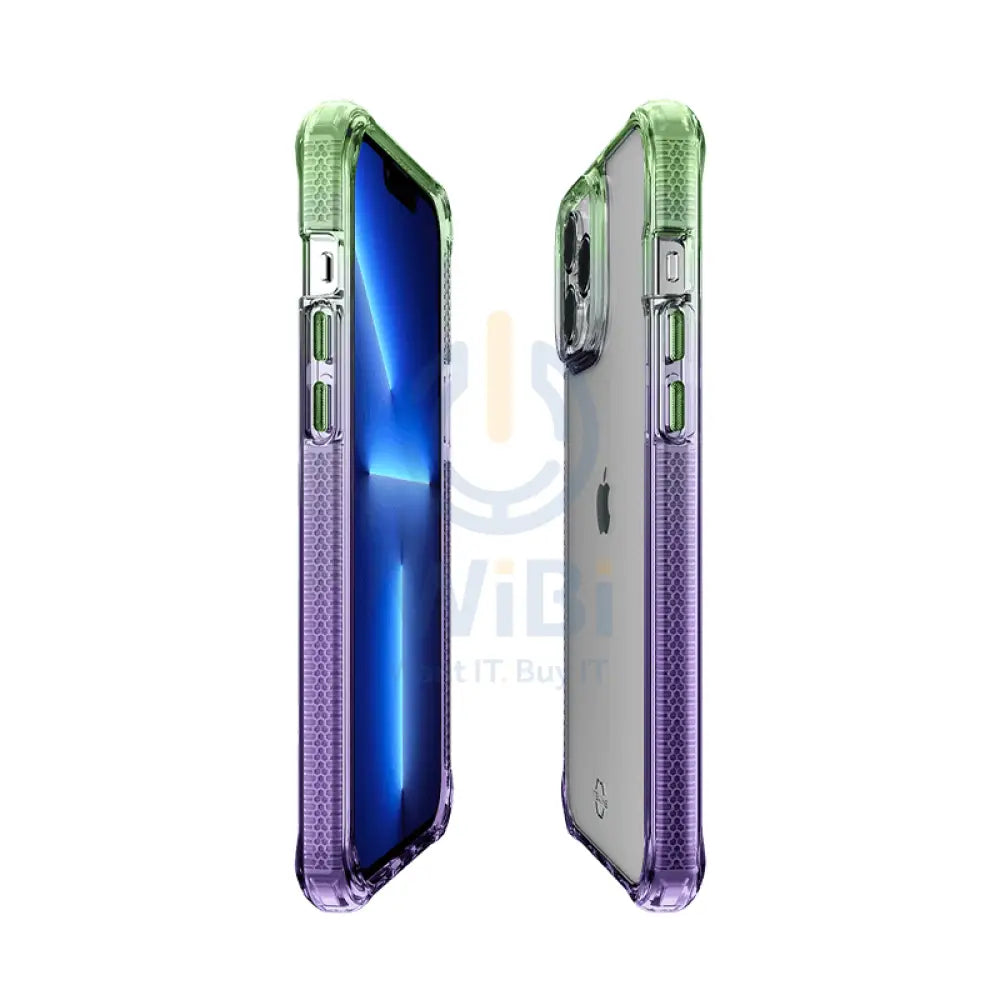 Itskins Supreme Prism Case - Apple iPhone 13 Pro Max / Light Green And Light Purple Accessories > Mobiles & Tablets